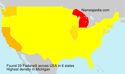 Surname Fadanelli in USA Surname Fadanelli in USA