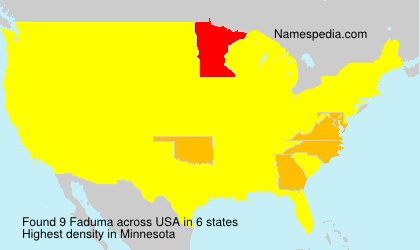Surname Faduma in USA Surname Faduma in USA