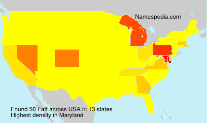 Surname Faff in USA Surname Faff in USA
