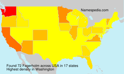 Surname Fagerholm in USA Surname Fagerholm in USA