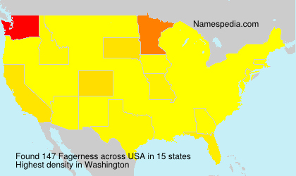 Surname Fagerness in USA Surname Fagerness in USA