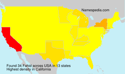 Surname Fahid in USA Surname Fahid in USA