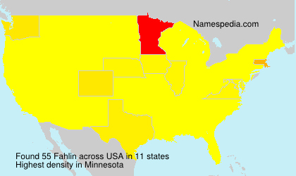 Surname Fahlin in USA Surname Fahlin in USA