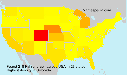 Surname Fahrenbruch in USA Surname Fahrenbruch in USA