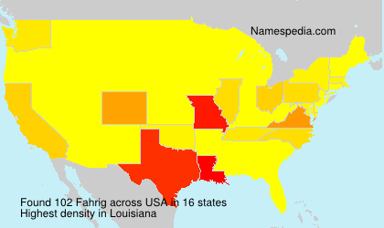 Surname Fahrig in USA Surname Fahrig in USA