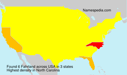 Surname Fahrland in USA Surname Fahrland in USA