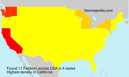 Surname Fairborn in USA