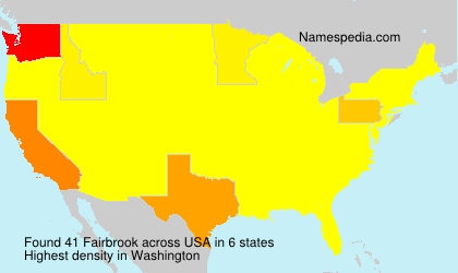 Surname Fairbrook in USA Surname Fairbrook in USA