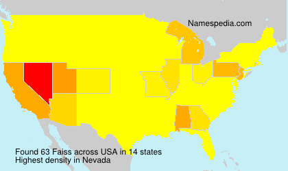 Surname Faiss in USA Surname Faiss in USA