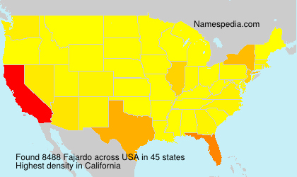 Surname Fajardo in USA Surname Fajardo in USA