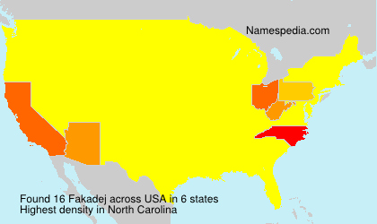 Surname Fakadej in USA Surname Fakadej in USA