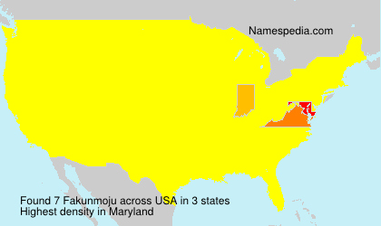 Surname Fakunmoju in USA Surname Fakunmoju in USA