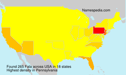 Surname Fala in USA Surname Fala in USA