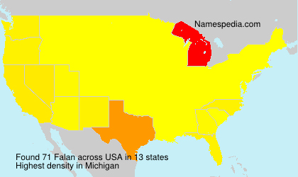 Surname Falan in USA Surname Falan in USA