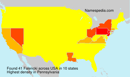 Surname Falencki in USA Surname Falencki in USA