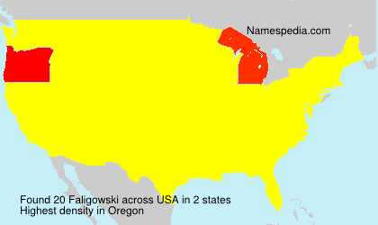 Surname Faligowski in USA Surname Faligowski in USA