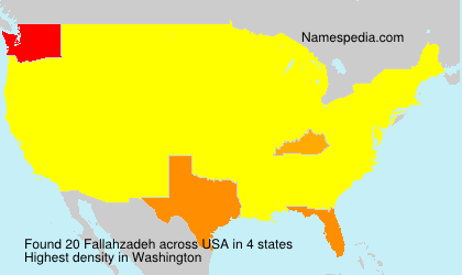 Surname Fallahzadeh in USA Surname Fallahzadeh in USA
