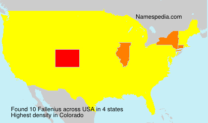 Surname Fallenius in USA Surname Fallenius in USA