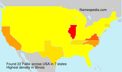 Surname Fallie in USA Surname Fallie in USA