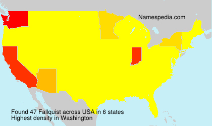 Surname Fallquist in USA Surname Fallquist in USA