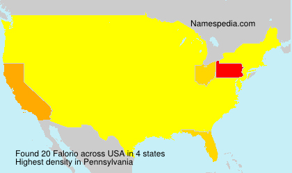 Surname Falorio in USA Surname Falorio in USA