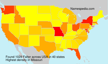Surname Falter in USA Surname Falter in USA