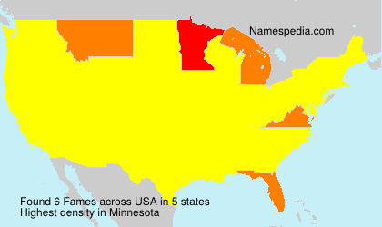 Surname Fames in USA Surname Fames in USA