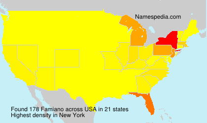 Surname Famiano in USA Surname Famiano in USA