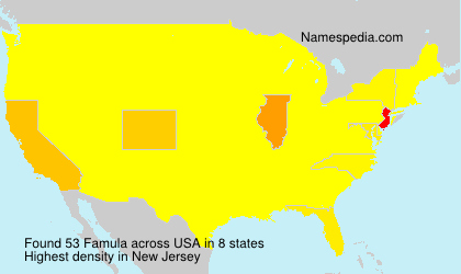 Surname Famula in USA Surname Famula in USA