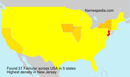 Surname Famular in USA Surname Famular in USA