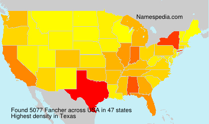 Surname Fancher in USA Surname Fancher in USA