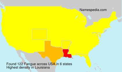 Surname Fangue in USA Surname Fangue in USA