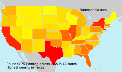 Surname Fanning in USA Surname Fanning in USA