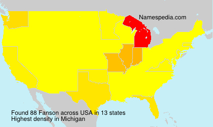 Surname Fanson in USA Surname Fanson in USA