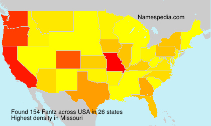 Surname Fantz in USA Surname Fantz in USA