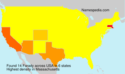 Surname Farady in USA Surname Farady in USA