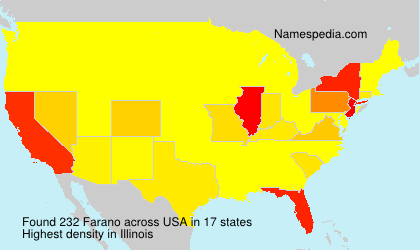 Surname Farano in USA Surname Farano in USA