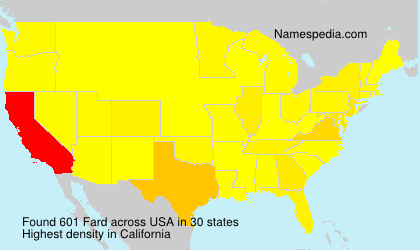 Surname Fard in USA