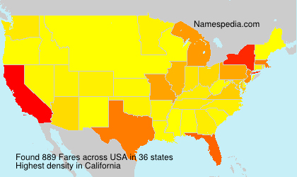 Surname Fares in USA Surname Fares in USA