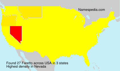 Surname Faretto in USA Surname Faretto in USA