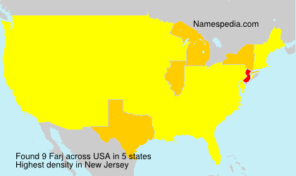 Surname Farj in USA Surname Farj in USA