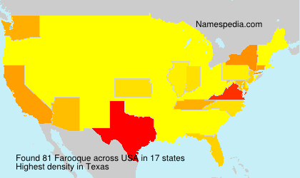 Surname Farooque in USA Surname Farooque in USA