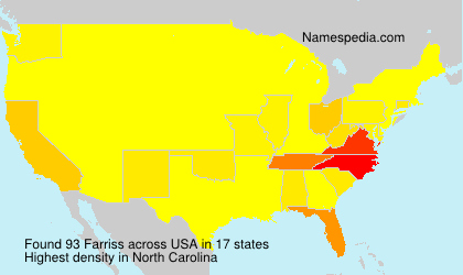 Surname Farriss in USA Surname Farriss in USA