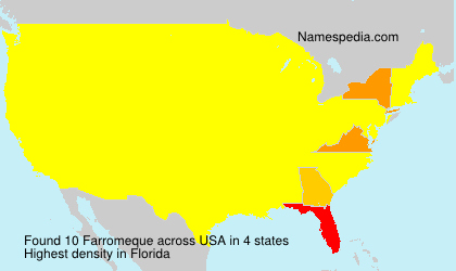 Surname Farromeque in USA