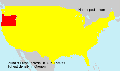 Surname Farset in USA