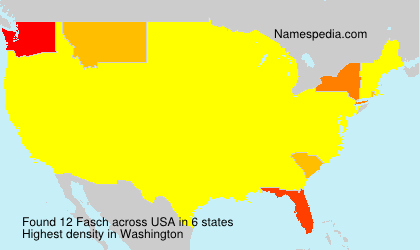 Surname Fasch in USA Surname Fasch in USA