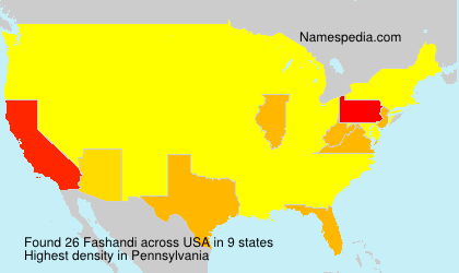 Surname Fashandi in USA Surname Fashandi in USA