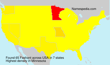 Surname Fashant in USA