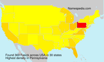 Surname Fasick in USA Surname Fasick in USA