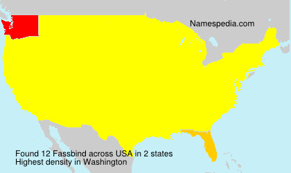 Surname Fassbind in USA Surname Fassbind in USA